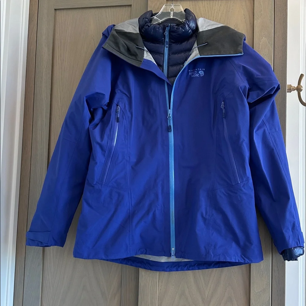 Mountain Hardwear “Torsun” Nectar Blue 2-Piece Puffer Jacket & Shell, Women’s L - Picture 8 of 8